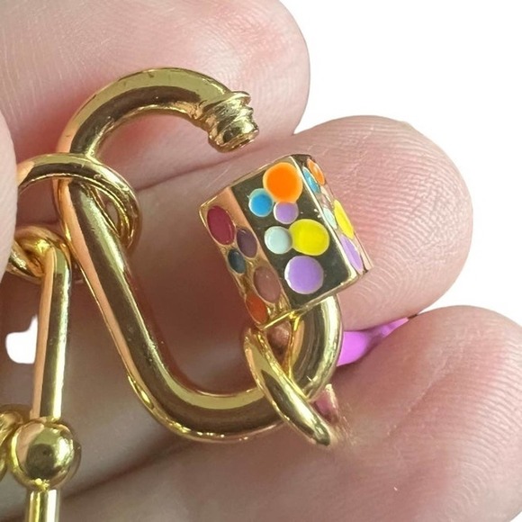 Melania Clara Melissa Yellow and gold daisy and Orchid chain bracelet NEW (2) - Picture 11 of 16